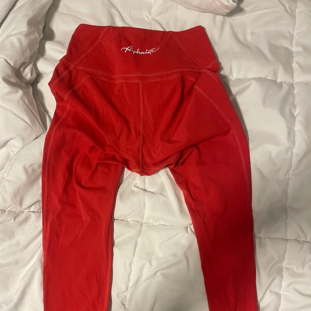 Alphalete Amplify Leggings - Red | Size Medium